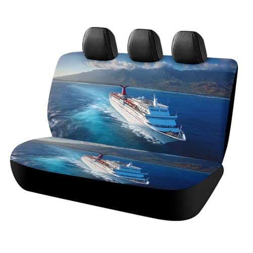 Hawaiian Ocean Sea Cruise Ship Car Seat Cover Back Seat Covers Rear Seat Protectors Car Accessories for Vehicles