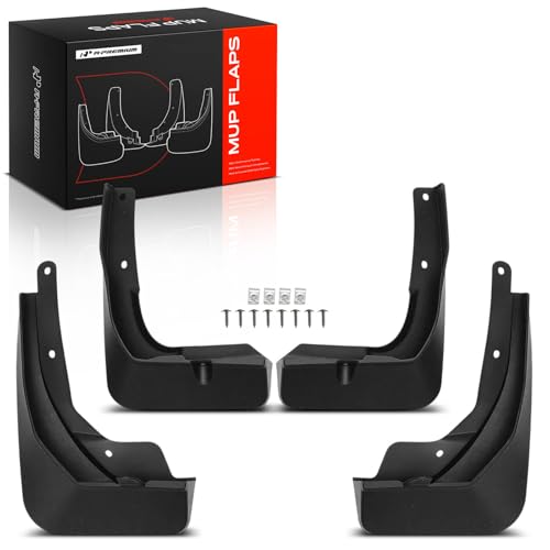 Image of A-Premium Mud Flaps Compatible with BMW | for 530e, 530i, 540i xDrive,2024, No Drilling Required Mud Guards with Hardware Accessories, Set of 4 Front and Rear