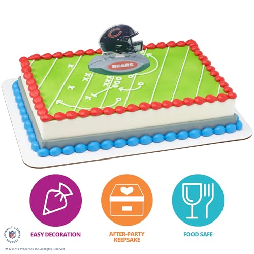NFL Chicago Bears Cake Decoration, Football Helmet Cake Topper, Officially Licensed Product Of The NFL, Ready To Use Birthday Cake Decoration - Image 5