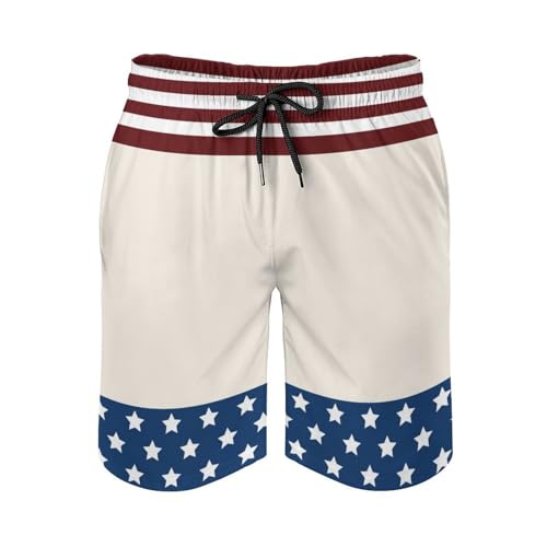 Mens American Flag Summer Beach Short Casual Swimming Board Shorts2