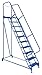 Vestil LAD-MM-10-P Maintenance Ladder 10 Step Perforated, Blue