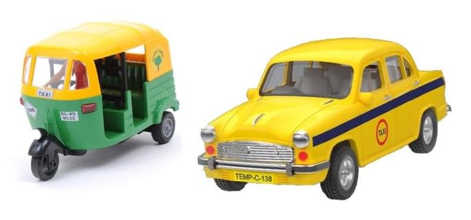 VJMART Indian Auto Rickshaw and Indian Taxi Toys - Set of Traditional Indian Vehicles for Kids - Interactive and Educational (B0C7W2C2Z9) Amazon Price History, Amazon Price Tracker