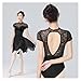 MVKCFGO Ballet Leotard Black Lace Ballet Leotard For Women Dance Leotard Adult Gymnastic Bodysuit For Skating Yoga Dance(S)