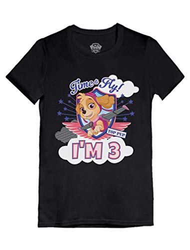 Image of Tstars Skye Birthday Girl 3 Gifts for Three Years Old Bday Paw Patrol Theme Party Toddler Kids Girls Fitted T-Shirt A51144d