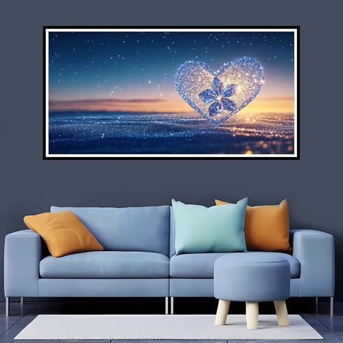 5D Diamond Painting Grande Formato Amar, Diamond Painting Kit Full Round Drill Flor Pintura de Diamante 100x200 cm, Punto de Cruz Diamond Painting Adultos Niños, Diamond Art para Casa Decoración-YZ704