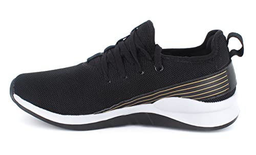 Image of Men's Black Golden Shoes for Trekking Hiking & Walking with Mesh EVA (SX0614GBKGO0009)