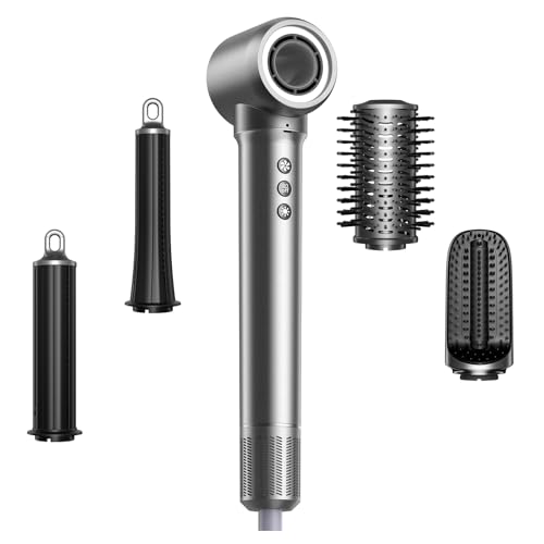MANKIW Spazzola Asciugacapelli 5 in 1, Airstyler Multifunzione con Motore Brushless 110.000 RPM, Arricciacapelli Automatico 30/50mm con Effetto Coanda, 500 Milioni di Ioni