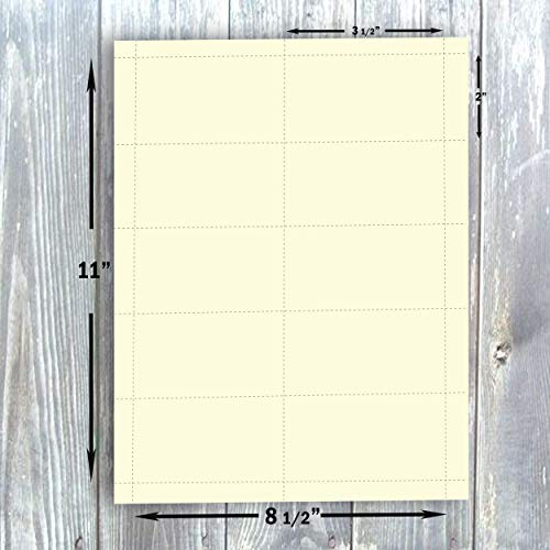 Tarjetas de papel de cartulina blanca Hamilco microperforada de 80 lb y 100 hojas 3