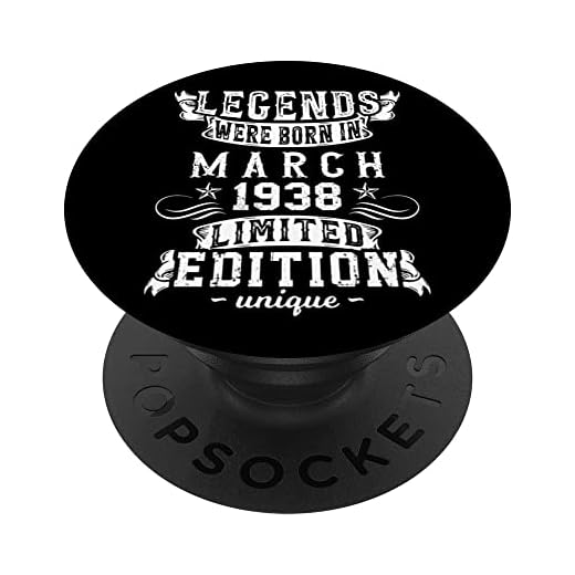 Cumpleaños Marzo 1938 Edición Limitada Regalo March 1938 PopSockets PopGrip Intercambiable