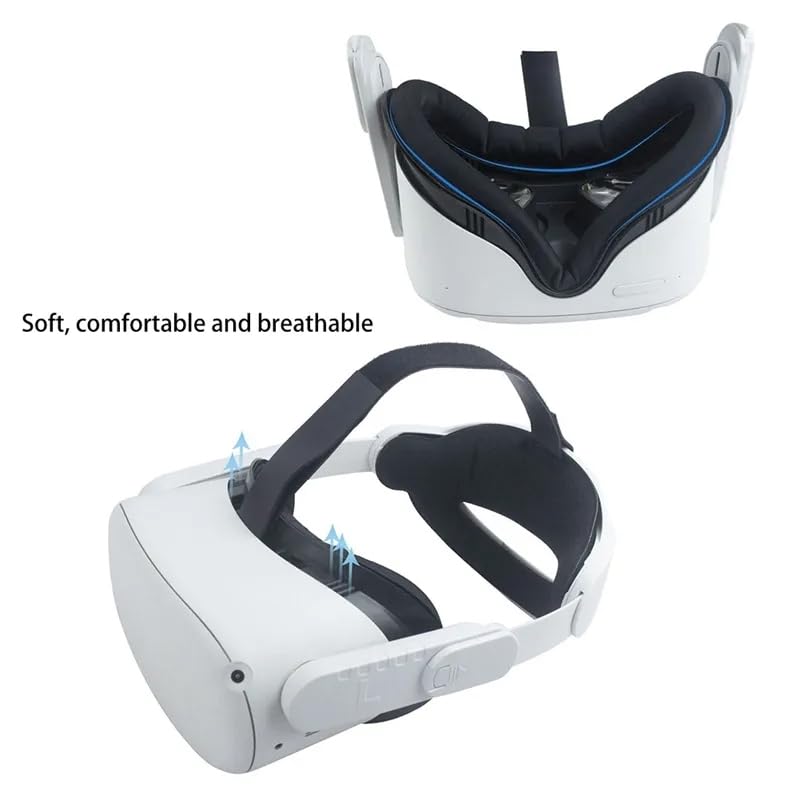 Image of Havilah for Meta Quest 2 VR Headset Anti-Sweat Eye Mask VR Facial Interface Bracket Cover(Black)