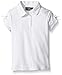 Nautica Girls' Uniform Short Sleeve Polo with Bow At Sleeve