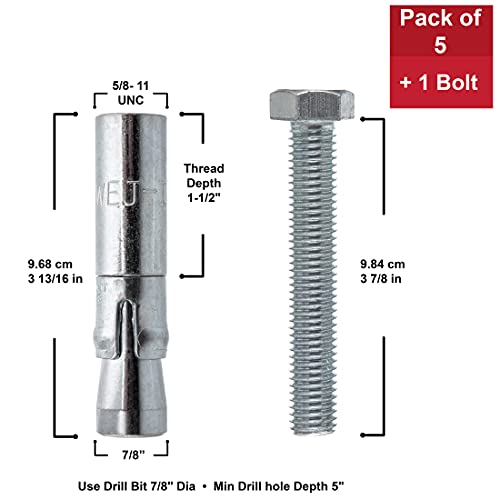 Wej-It PD58 Internally Threaded Drop-In Anchor, Carbon Steel thumb #1