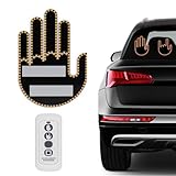 Car Finger Light with Remote Control, Funny LED Gesture Hand Lighting with 3 Modes, Window Sign Light Warning...