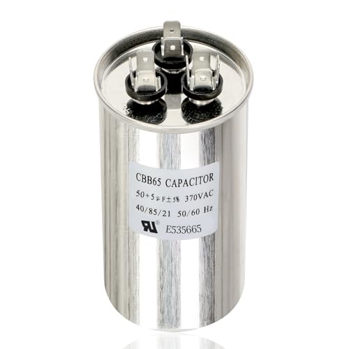 3313107.018 Capacitor Compatible with dometic RV Air Conditioner, 50+5uf+5%, 370VAC CBB65/CBB65A, Replaces 3316995.900, 3316348.900, 3100248.487