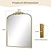 WallBeyond Gold Vintage Mirror for Vanity 28x36 Inch, Gold Antique Mirror with Ornate Frame, Arched Vintage Wall for Bathroom, Living Room, Fireplace, Entryway