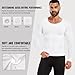 MEETWEE 4 Pack Men's Compression Shirts Long Sleeve Workout Shapewear for Men,Dry Fit Slimming Body Shaper Undershirt