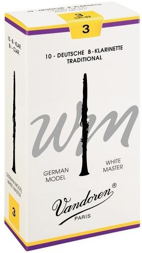 Vandoren 10 Blätter White Master Bb-Klarinette Stärke 3