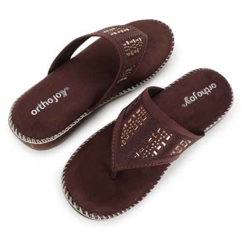 Image of ORTHO JOY doctor Footwear for women|| Fancy Footwear For Women || Orthopedic Women's Fancy Slipper /Sandal For Women