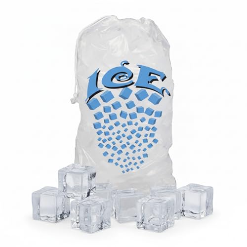 Bolsa para hielo con cordón y asa de algodón 5 lb x 100 miniatura 1