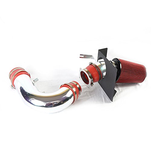 SUNROAD 4" Cold Air With Filter Replacement for 1997-2004 Ford Expedition F-150 F-250 Heritage & 1997 1999 2003 Lincoln Navigator Red