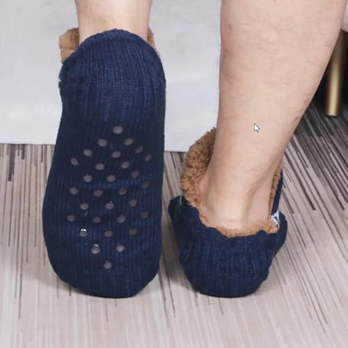 Fuzzy Slipper Socks for Women Men Non Slip Fluffy socks with grips house Slipper3