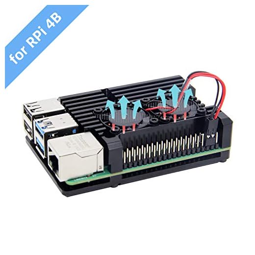 Raspberry Pi 4 modello B Dissipatore di Calore Caso/Caso In Lega di Alluminio di Raffreddamento Passivo con doppia ventola di raffreddamento per Raspberry Pi 4B Solo