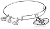 Alex and Ani Baltimore Ravens Football Expandable Rafaelian Silver Bangle Bracelet