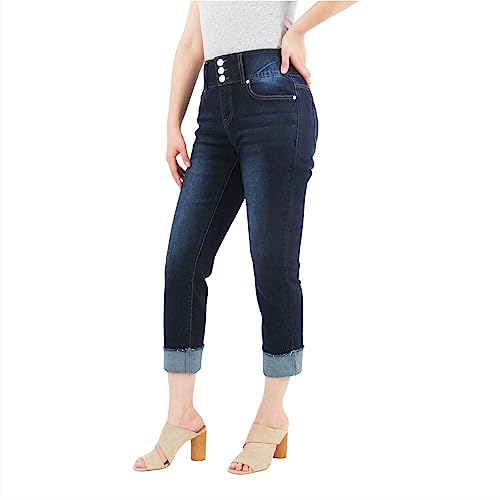 3 Button Tummy Control Capri with Folded Hem2