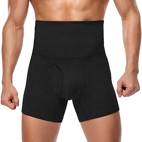 Joweechy Men's High Waist Boxer Briefs Black/XL