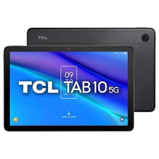 TCL TAB 10 5G - Android Tablet, 5G T-mobile Unlocked, Wi-Fi, 10”, 4GB RAM + 32GB Storage up to 512GB, Android 12, US Version, Gray
