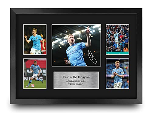 HWC Trading Kevin De Bruyne Manchester City 16 x 12 inch (A3) Printed Gifts Signed Autograph Picture for Football Fans and Supporters - 16