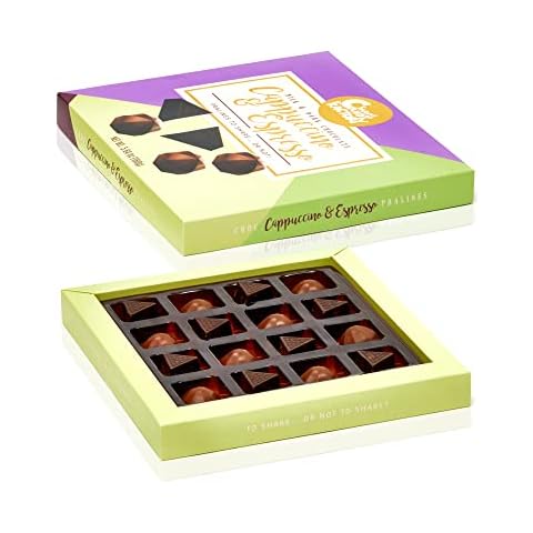 Christmas Chocolate Gift Box, Premium Gourmet, Milk & Dark Chocolate Cappuccino & Espresso, Gift For Christmas And Holiday 5.6 Oz Cover