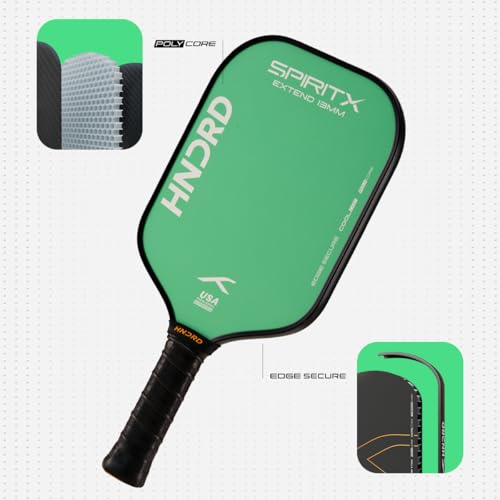 Image of Hundred Spirit X Pop - Pickleball Paddle | 13mm Core | Wide Body Power Paddle | Enhanced Sweet Spot | Ideal for Beginners & Intermediate Players | Free Paddle Bag