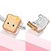 Produktbild HGFRT Charms Square Toast Brot Clips Lock Perlen 925 Sterling Silber Spacer Perlen Fit Frauen Armband Armreifen Schmuckherstellung