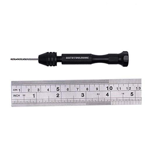 Precision Pin Vise Hand Drill with 25pcs Micro Twist Drill Bits Set (0.5-3.0mm) Mini Hand Drill Rotary Tool for PCB,Metal,Wood,Jewelry,Plastic,Resin Manual Making DIY Assembling Drilling