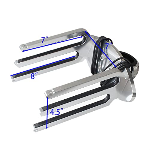 X-Haibei Wakeboard Rack For Tower Boat, Aluminum Rack Fits Clamp Tubing Sizes 1 3/4-2 1/2 Inches Heavy Duty Wakeboarding Tower Holder #TOP4
