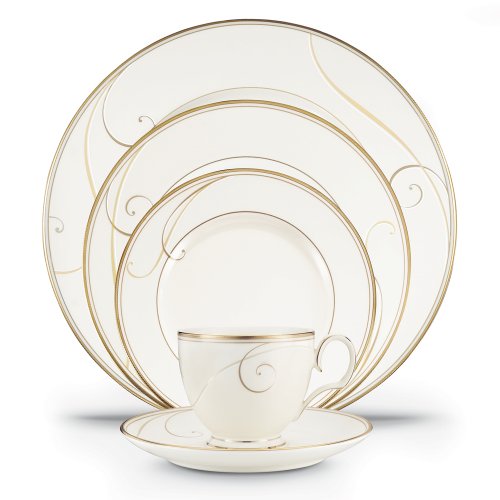 Noritake Golden Wave 5-Piece Place Setting White #TOP24