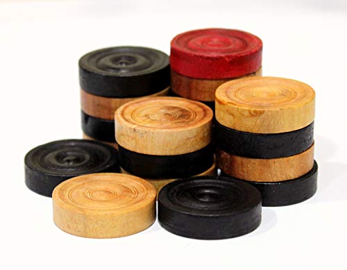 StonKraft Wood Carrom Coins, 24 Count, Multicolour - Image 6
