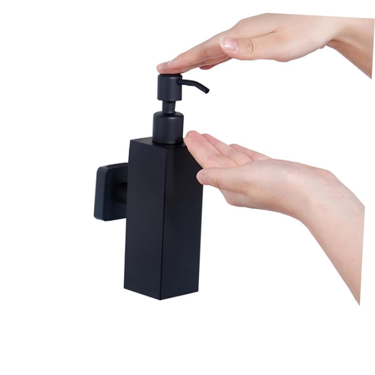Wandmontierter Seifenspender 200ml aus Edelstahl, Schwarz