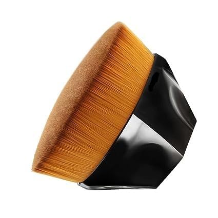 EXIFYLL Foundation Makeup Brush Flat Top Kabuki Hexagon Face Blush Liquid Powder Foundation Brush for Blending Liquid, Cream or Flawless Powder Cosmetics with Bonus Protective Case