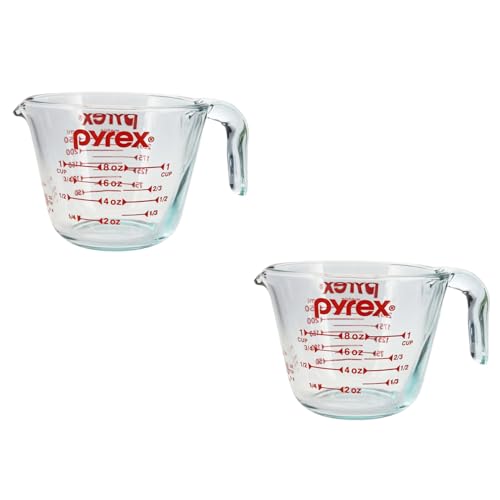 Vaso medidor de vidrio Pyrex 1 taza, pack x2 miniatura 1