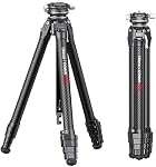 ULANZI Zero Y Trépied caméra professionnel, Voyage léger Fibre carbone appareil photo trépied avec libération rapide 1/4" vis & 360° Balle, pour la plupart des appareils photo/DSLR/Projecteur, Poids 2lb, Charge maximale 39lb