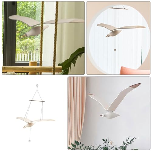 Oiseau en bois décoration suspendue pour chambre bébé et fenêtre en baie - 8