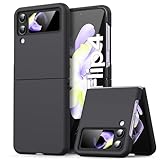 Ikziwreo Compatible with Samsung Galaxy Z Flip 4 Case,Liquid Silicone Soft Gel Rubber Bumper, Shockproof Flexible Protective Case for Samsung Galaxy Z Flip 4 5G(2022), Black