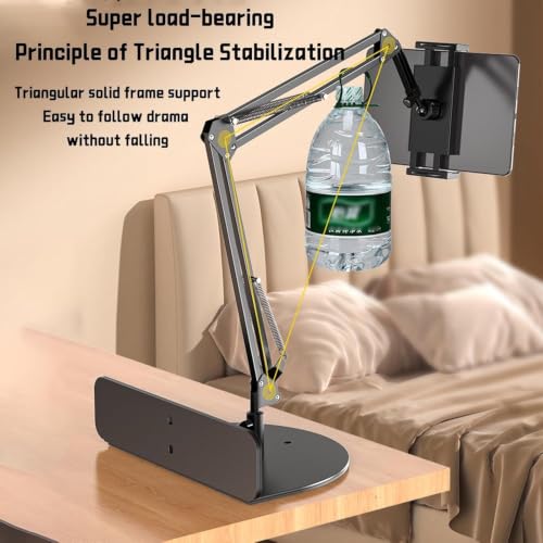 Image of SHOPEE Adjustable Mobile & Tablet Holder for Bed & Desk | 360 Long Arm Gooseneck Clamp Stand | Hands-Free Phone Stand for Video Watching, Online Classes & Recording