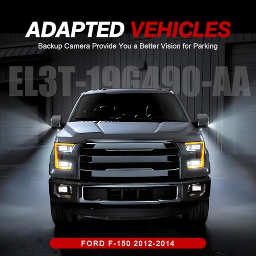 Image of Rear View Backup Reverse Camera Compatible with Ford F150 2010-2014, Ford Mustang 2015-2020 & Lincoln MKC 2015-2019, Park Assist Backup Camera EL3T-19G490-AA, EL3Z-19G490-D, BL3Z-19G490-B