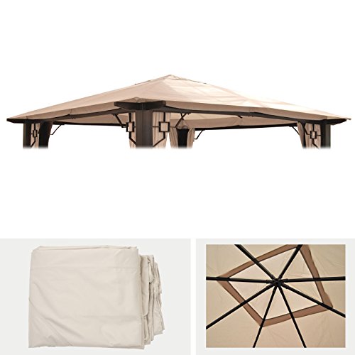 Ersatzbezug für Dach Pergola Pavillon Mira-AM 3,5x3,5m - Creme