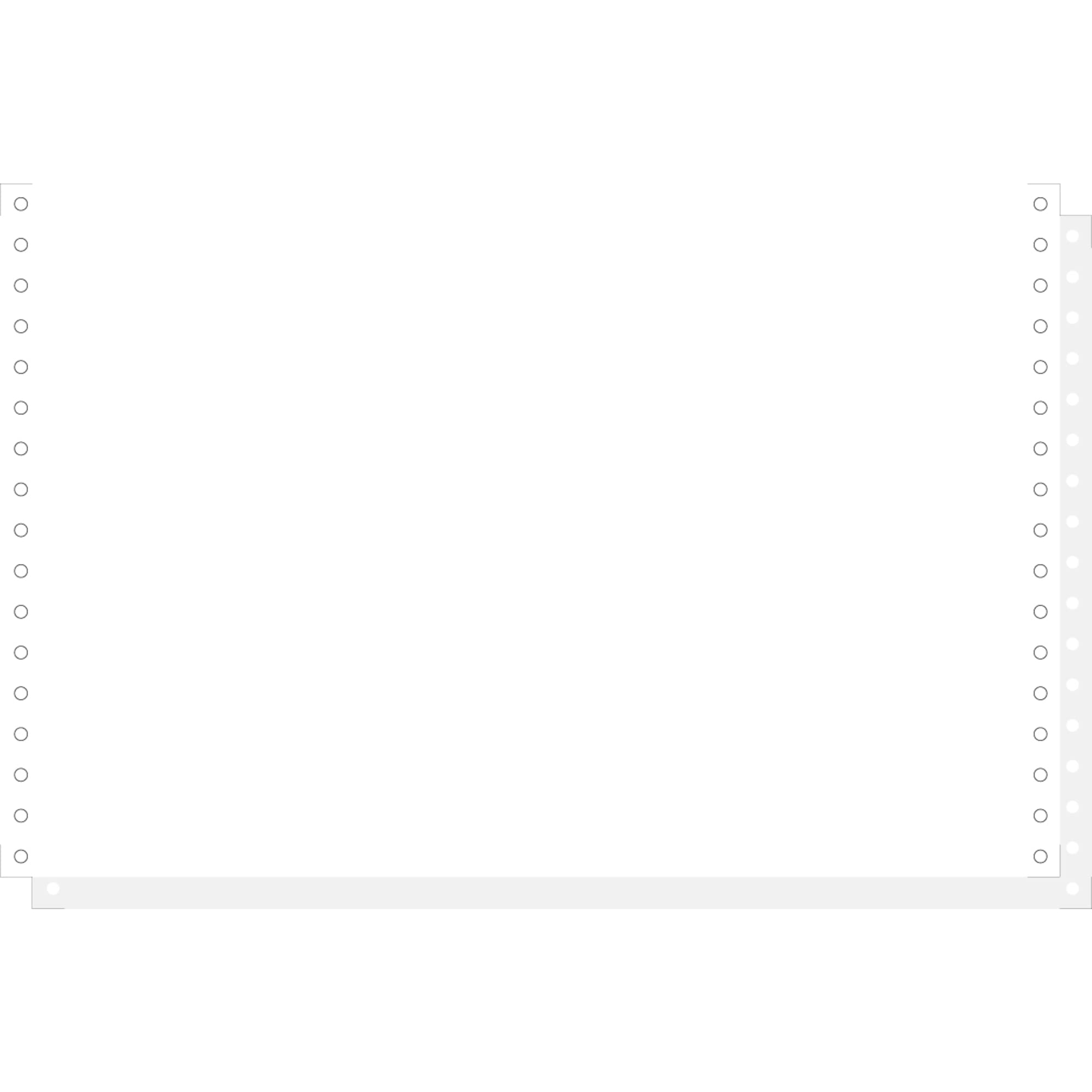 Exacompta - Réf. 63282E - 1000 feuilles de listing autocopiantes blanc 330x8 1/2"" 2plis Bandes Caroll Détachables" - Blanc