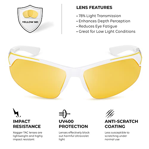Image of Polarized Sport Sunglasses for Men Women Wrap Around UV400 Running Baseball Softball Fishing Driving Glasses