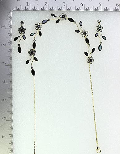 Image of Faship Gorgeous Rhinestone Crystal Floral Necklace Earrings Set